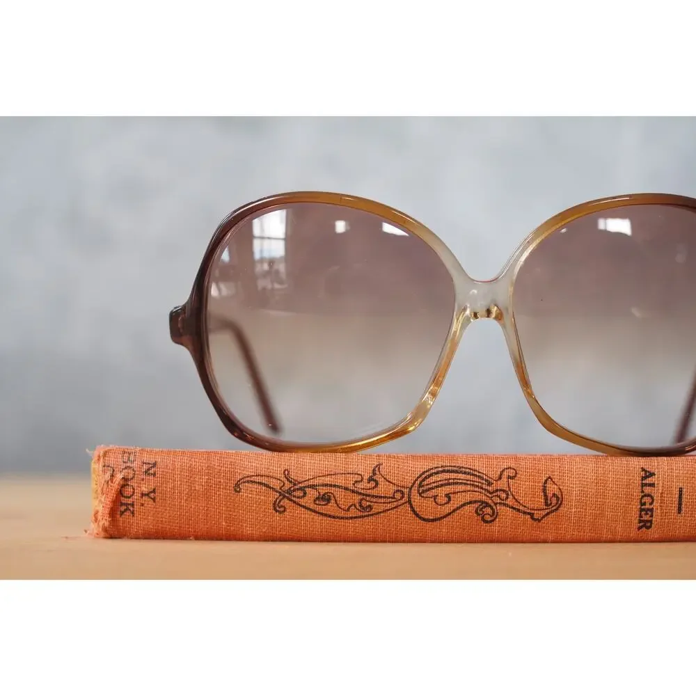 70s Vintage Sunglasses USA Glam Retro Grandma Chic Oversized Festival Disco NOS